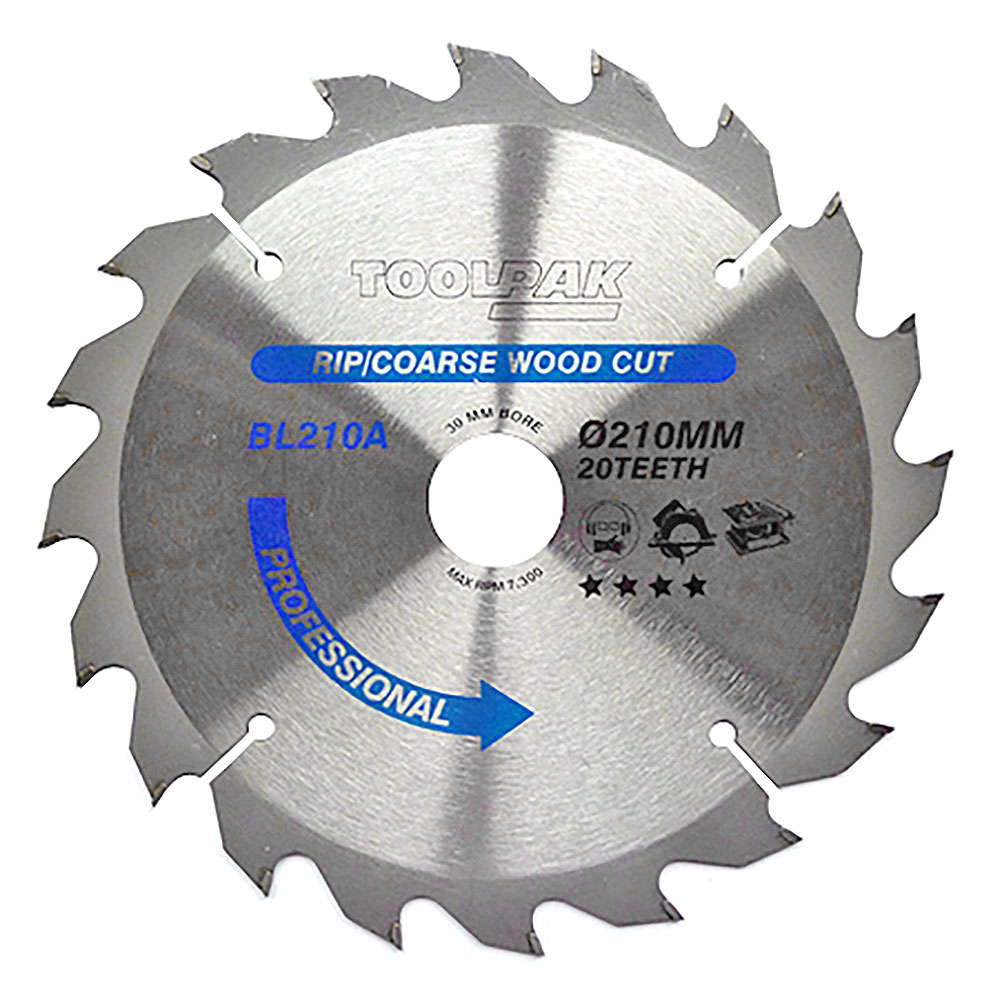 210mm x 30mm x 20T Professional TCT Saw Blade